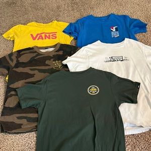 Lot of 5 boys vans shirts